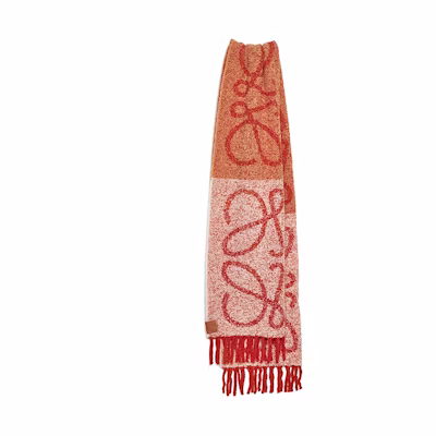 (Women) LOEWE Embossed Knit Scarf Women’s Red F811257X795959