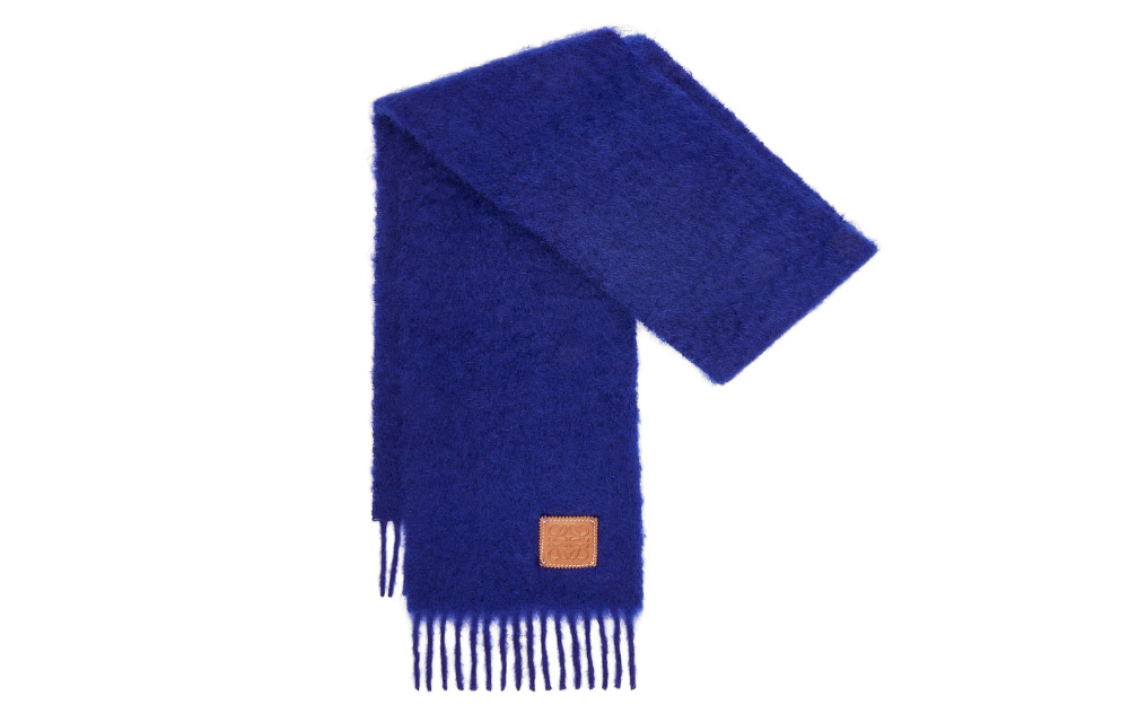 Order (W) LOEWE 女士蓝色压花贴片针织围巾 F655254X01-5440