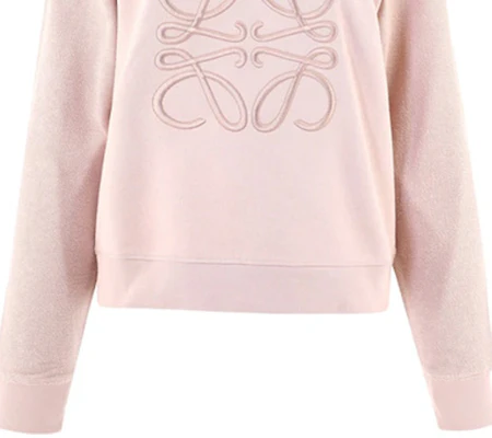 (W) LOEWE 刺繡標誌圓領衛衣 粉色 S359341XA8-7739 Sizing (W) LOEWE 刺繡標誌圓領衛衣 粉色 S359341XA8-7739