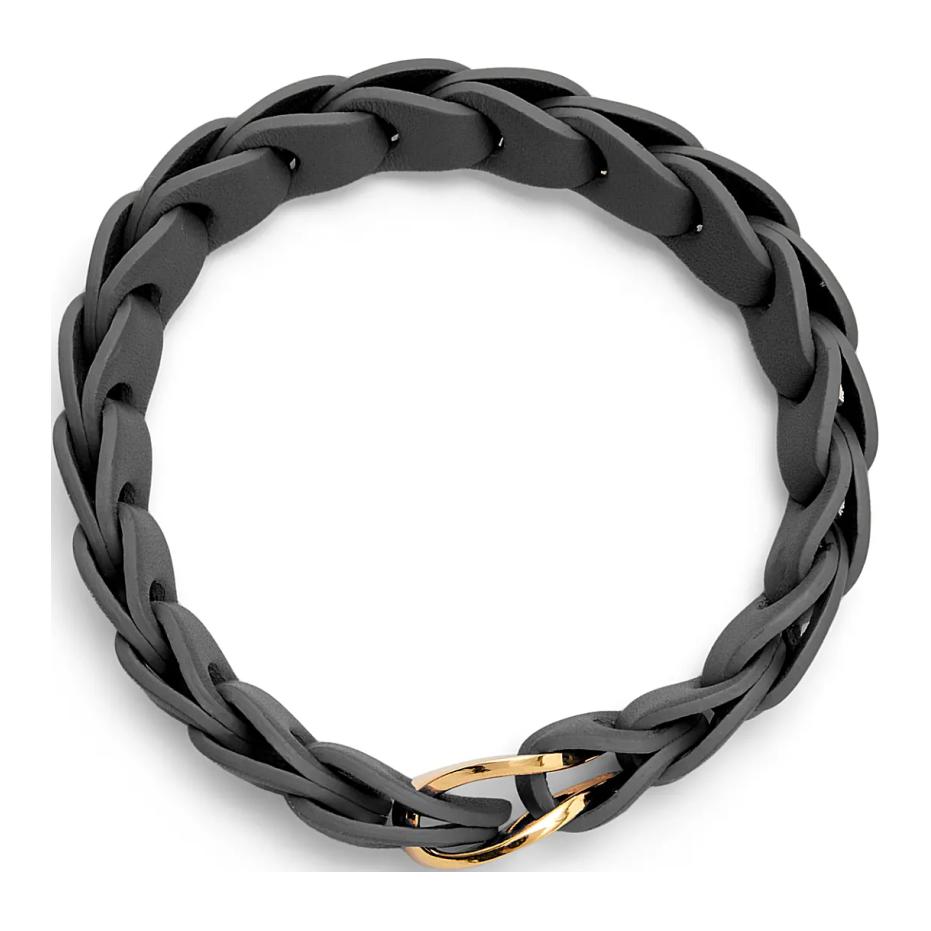 Lookbook (W) LOEWE Gelang Kulit Hitam dengan Detail Ukiran J920240X47-1100