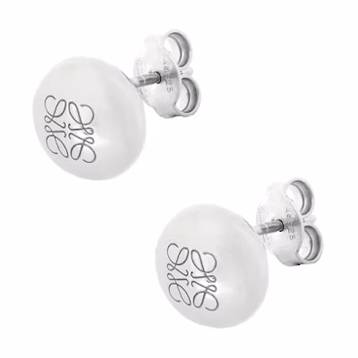 (Women) LOEWE Engraved Logo 925 Silver Earrings for Women - Colorful Design. J821239X231160