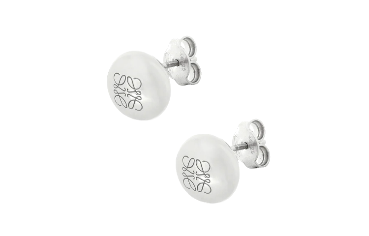 (Women) LOEWE Engraved Logo 925 Silver Earrings for Women - Colorful Design. J821239X231160 圖 2