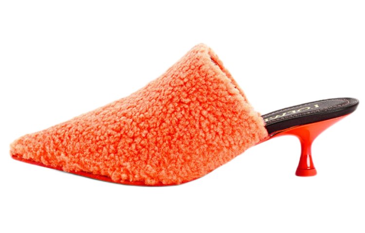 (Women) LOEWE Fashion Casual High-Heeled Sneakers 'Fluorescent Orange' L815S01X37-7587