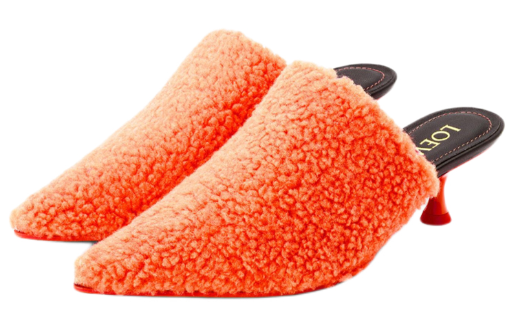 Order (W) 로에베 형광 오렌지 하이탑 스니커즈 L815S01X37-7587