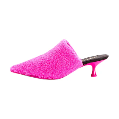 (W) LOEWE Fashion High-Heeled Shoes 'Fluorescent Pink'