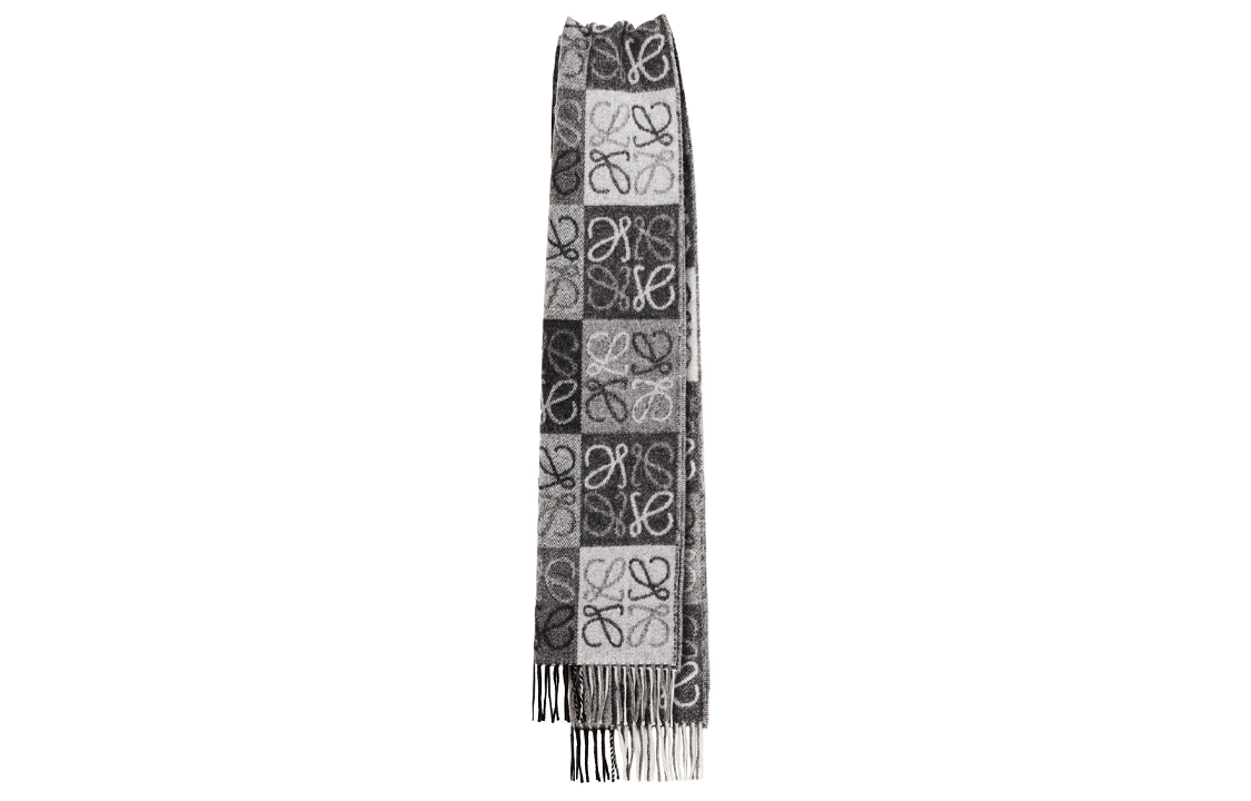 (Women) LOEWE Fashion Logo Print Scarf in Black 0010793479