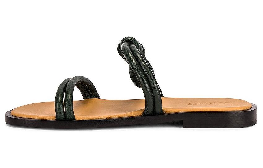 (Women) LOEWE Flamenco 'Green Leather Sport Sandal' L815465X12-4110