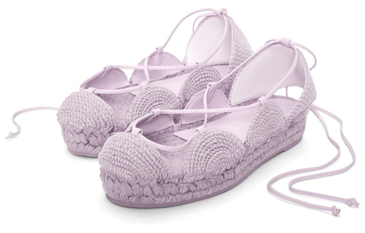 (W) LOEWE Flat Lace-Up Sneakers 'Purple' 圖 3