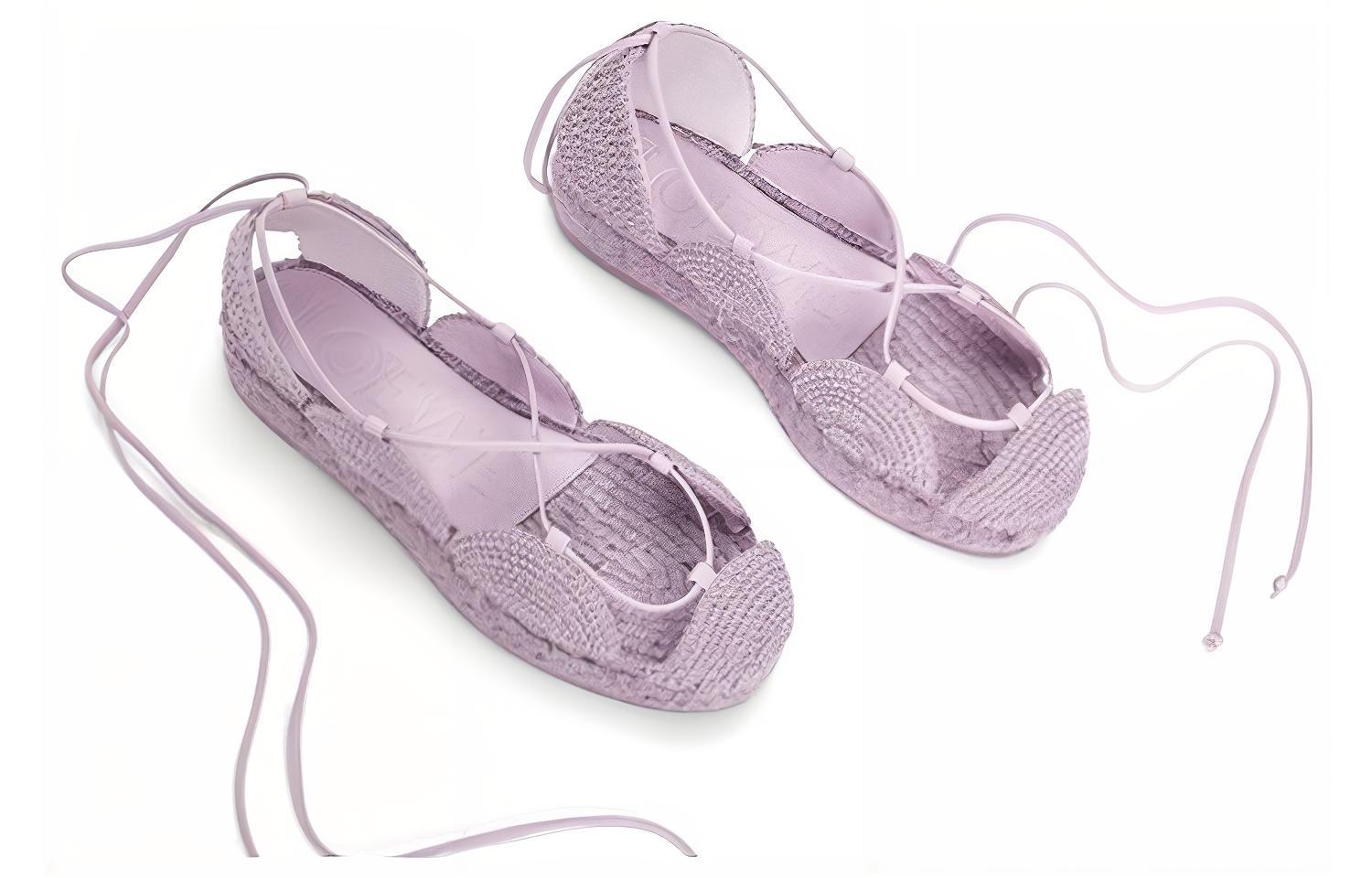 (W) LOEWE Flat Lace-Up Sneakers 'Purple' 圖 4