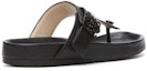 Shop (W) LOEWE Selipar Kulit Rata Thong 'Fesyen Hitam' L814465X59-1100