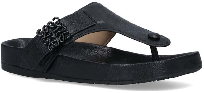 (W) Sandalias Planas de Cuero LOEWE 'Moda Negra' L814465X59-1100 Purchase (W) Sandalias Planas de Cuero LOEWE 'Moda Negra' L814465X59-1100