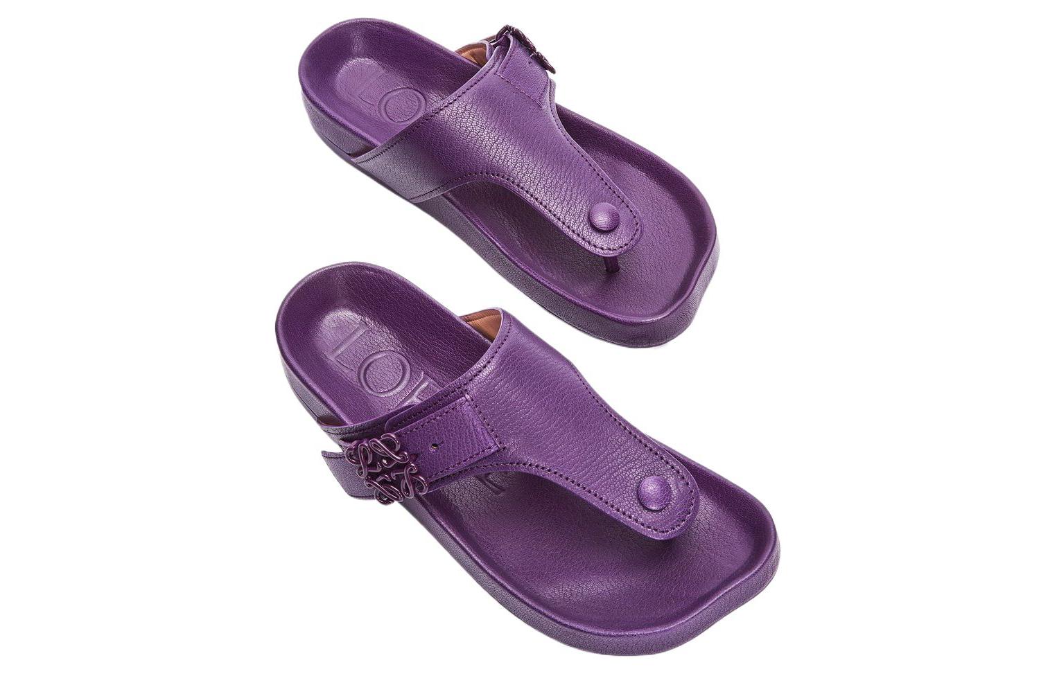 Shop (W) LOEWE Flip Flop 'Kulit Ungu' L814465X59-8461
