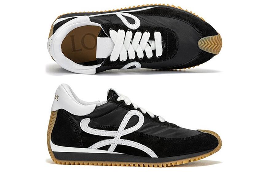 Shop (W) 로에베 나일론 스웨이드 로우탑 블랙 (Loewe Nylon Suede Low-top Black) L815282X88-1102