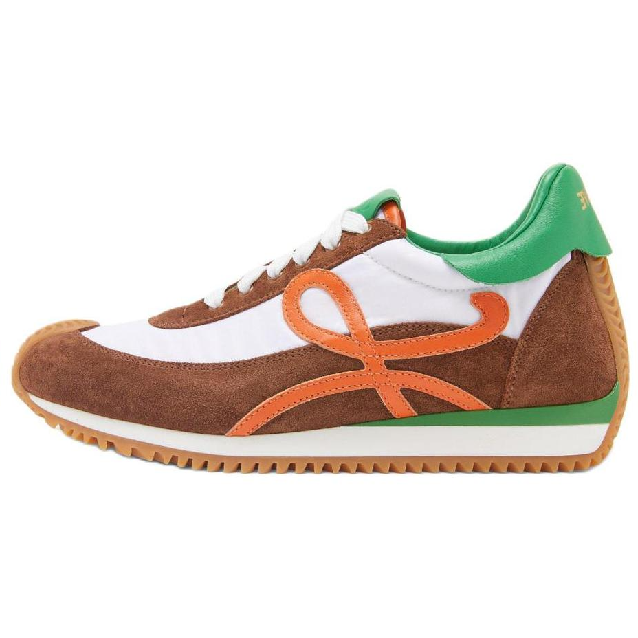 (Women) LOEWE Flow Runner Suede Low-Top Casual Sneakers Brown . L815282XAO-3824