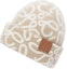 Shop (Women) LOEWE Full Pattern Wool Nylon Knit Hat Beige/Gray. F811487X46