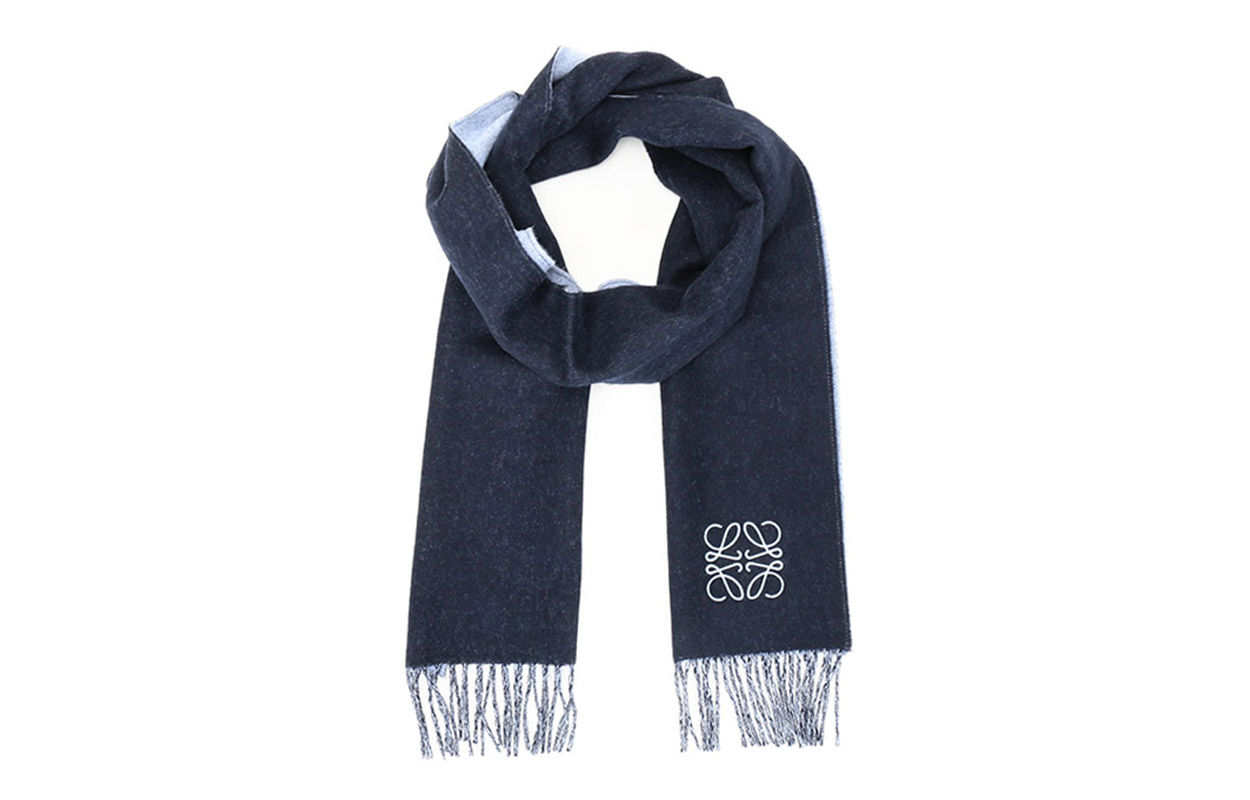 (Women) LOEWE FW20 Wool Knitted Scarf Blue Multicolor F810250X01-5142 圖 3