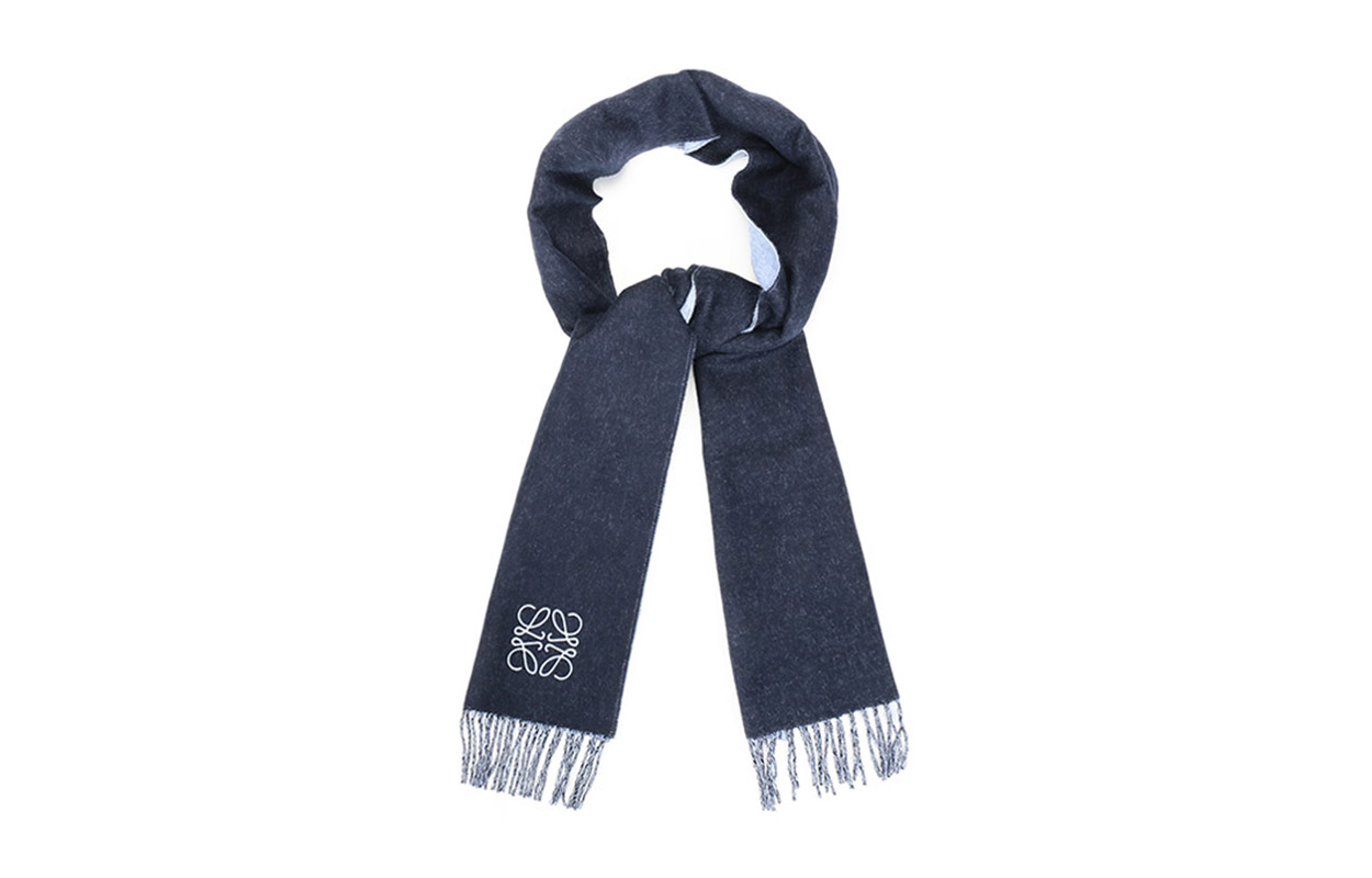 (Women) LOEWE FW20 Wool Knitted Scarf Blue Multicolor F810250X01-5142 圖 4