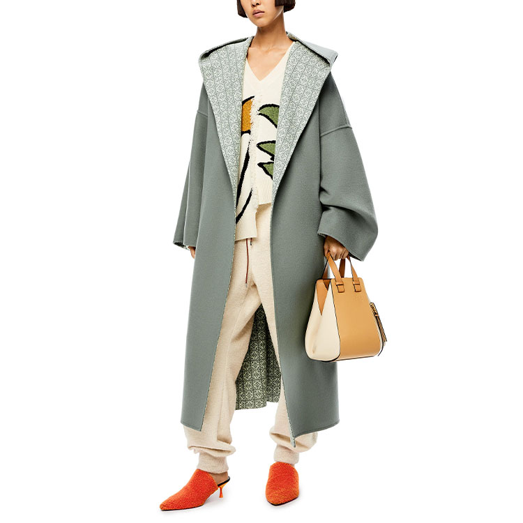 Purchase (W) LOEWE FW21 Baju Sejuk Asimetri Mohair Wool Perang Muda S800Y14K27-2370