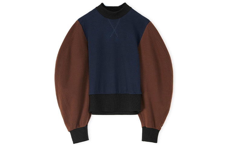 Order (W) LOEWE 2021秋冬拼色棉质圆领卫衣 深蓝色 S540Y07X59-4042