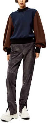 (Women) LOEWE FW21 Cotton Colorblock Crewneck Sweatshirt Dark Blue S540Y07X59-4042 Purchase (Women) LOEWE FW21 Cotton Colorblock Crewneck Sweatshirt Dark Blue S540Y07X59-4042