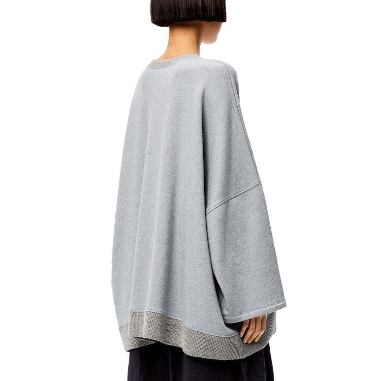 Purchase (W) LOEWE FW21灰色刺绣胸标设计圆领卫衣 S359341XAO-1790