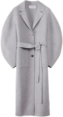 (W) LOEWE 2021秋冬灰色长袖腰带大衣. S540Y01X23-1120 Buy (W) LOEWE 2021秋冬灰色长袖腰带大衣. S540Y01X23-1120