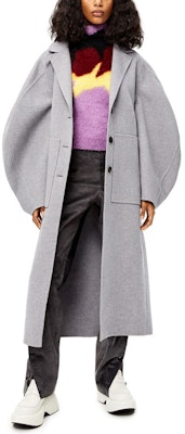 (W) LOEWE 2021秋冬灰色长袖腰带大衣. S540Y01X23-1120 Lookbook (W) LOEWE 2021秋冬灰色长袖腰带大衣. S540Y01X23-1120