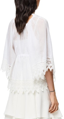 (W) LOEWE FW21 蕾絲長袖襯衫 白色 S616Y07X01-2100 Purchase (W) LOEWE FW21 蕾絲長袖襯衫 白色 S616Y07X01-2100