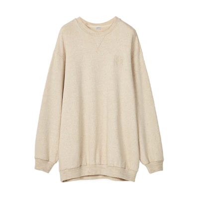 (Women) LOEWE FW21 Long Sleeve Sweatshirt Dress Beige Women. S359Y24X10-2110