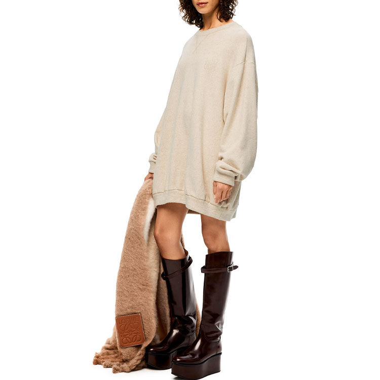 Purchase (W) LOEWE FW21 女裝米色長袖連身裙式衛衣 S359Y24X10-2110