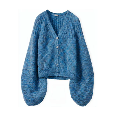 (Women) LOEWE FW21 Mohair Loose Fit Knit Sweater in Blue. S359Y16K08-8890