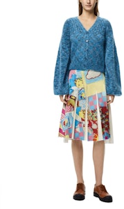 (W) ロエベ FW21 モヘア ルーズフィット ニット セーター ブルーカラー S359Y16K08-8890 Lookbook (W) ロエベ FW21 モヘア ルーズフィット ニット セーター ブルーカラー S359Y16K08-8890