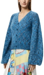 (W) ロエベ FW21 モヘア ルーズフィット ニット セーター ブルーカラー S359Y16K08-8890 Shop (W) ロエベ FW21 モヘア ルーズフィット ニット セーター ブルーカラー S359Y16K08-8890