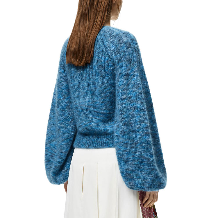 Purchase (W) LOEWE 2021秋冬蓝色马海毛宽松针织毛衣. S359Y16K08-8890