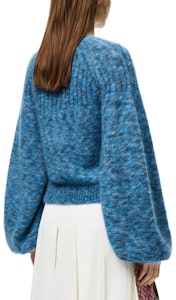 (W) ロエベ FW21 モヘア ルーズフィット ニット セーター ブルーカラー S359Y16K08-8890 Purchase (W) ロエベ FW21 モヘア ルーズフィット ニット セーター ブルーカラー S359Y16K08-8890