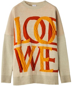 (W) ロエベ FW21 オーバーサイズロゴ ニットセーター レディース イエロー. S359Y14K37-2150 Order (W) ロエベ FW21 オーバーサイズロゴ ニットセーター レディース イエロー. S359Y14K37-2150