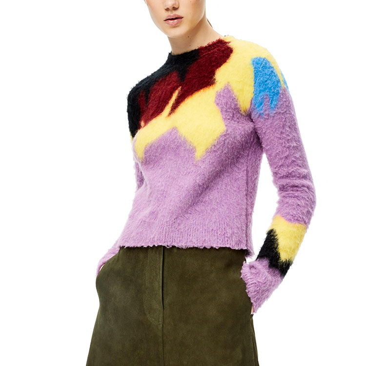 Shop (W) LOEWE FW21 Baju Sejuk Wool Intarsia Crewneck Pelbagai Warna. S540Y14K66-5388