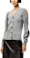 Shop (Women) LOEWE FW21 Wool Knit Cardigan with Braided Sleeves in Gray. S540Y16K21-1120