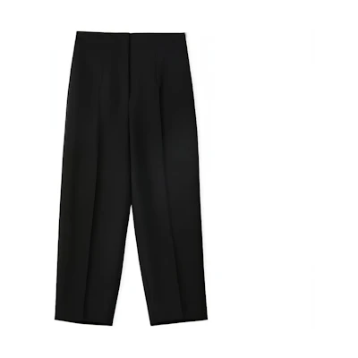 (Women) LOEWE FW21 Wool Mohair Blend Tapered Suit Pants Black S359331XD0-1100