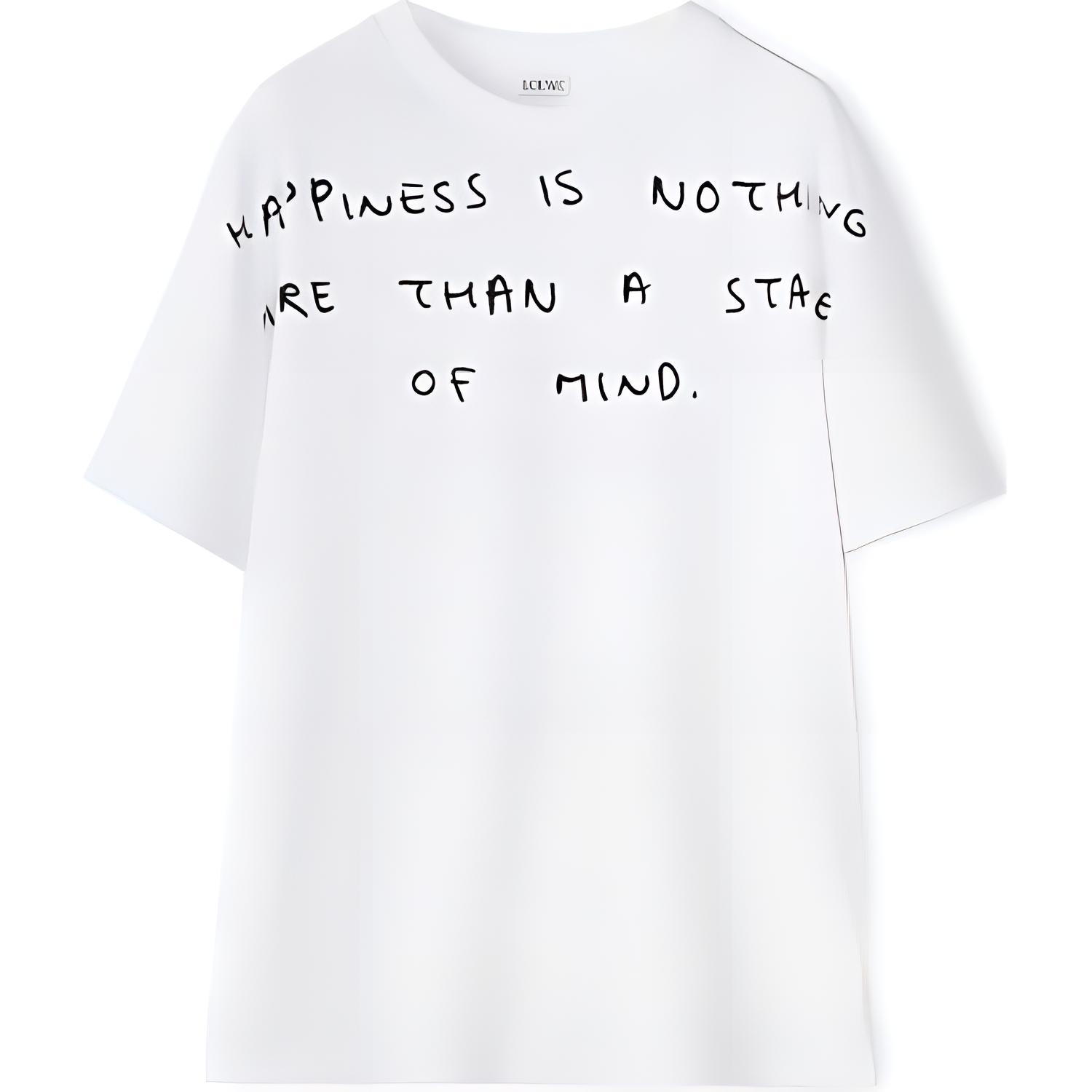 Buy (W) LOEWE FW21 字母刺繡純棉T恤 白色 S359333XCD-2100