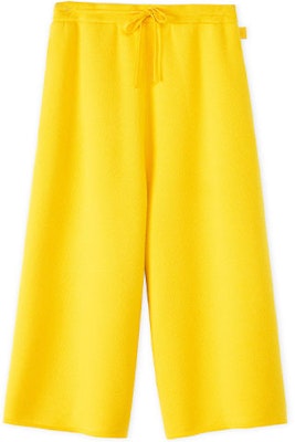 (Women) LOEWE FW21 Yellow Cashmere Logo Knit Casual Pants. S540Y17K37-8100 Buy (Women) LOEWE FW21 Yellow Cashmere Logo Knit Casual Pants. S540Y17K37-8100