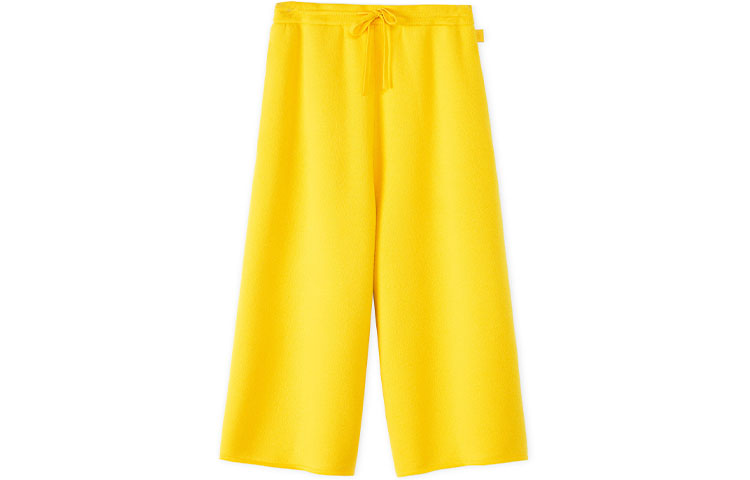 Order (Women) LOEWE FW21 Yellow Cashmere Logo Knit Casual Pants. S540Y17K37-8100