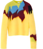 (Women) LOEWE FW21 Yellow Wool Inlay Long Sleeve Sweater. S540Y14K66-8187 (Women) LOEWE FW21 Yellow Wool Inlay Long Sleeve Sweater. S540Y14K66-8187