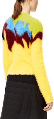 (Women) LOEWE FW21 Yellow Wool Inlay Long Sleeve Sweater. S540Y14K66-8187 Purchase (Women) LOEWE FW21 Yellow Wool Inlay Long Sleeve Sweater. S540Y14K66-8187