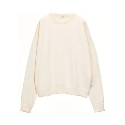 (Women) LOEWE FW22 Beige Crewneck Pullover Sweater Long Sleeve. S540Y14KB7