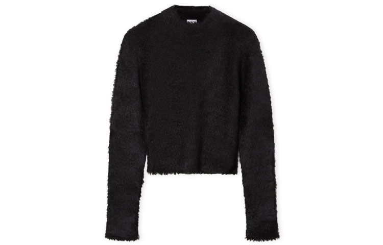 Order (W) LOEWE 2022秋冬黑色純色羊毛圓領毛衣 S540Y14KBD-1100