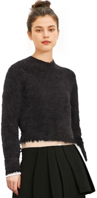 (W) LOEWE FW22 Sweater Wool Hitam Polos Crewneck untuk Pria/Wanita. S540Y14KBD-1100 Purchase (W) LOEWE FW22 Sweater Wool Hitam Polos Crewneck untuk Pria/Wanita. S540Y14KBD-1100