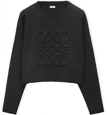 (W) 로에베 FW22 블랙 울 니트 스웨터 긴팔 크루넥. S540Y14KBG-1100 Buy (W) 로에베 FW22 블랙 울 니트 스웨터 긴팔 크루넥. S540Y14KBG-1100