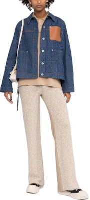 (Women) LOEWE FW22 Blue Denim Jacket with Collared Button-Down Design S359Y50X21-5380 Shop (Women) LOEWE FW22 Blue Denim Jacket with Collared Button-Down Design S359Y50X21-5380