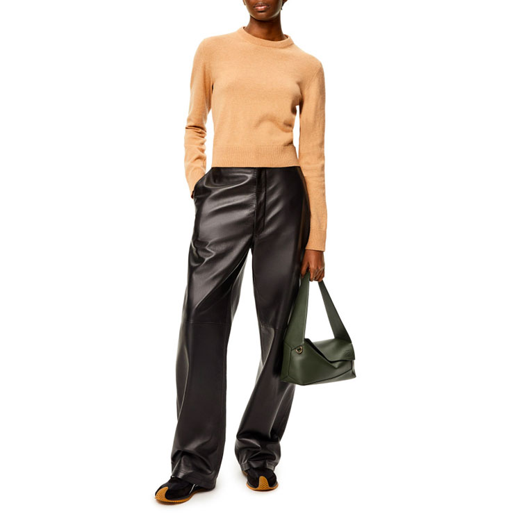 Lookbook (W) LOEWE FW22 驼色无背长袖羊毛毛衣 S359Y14KAM-3150